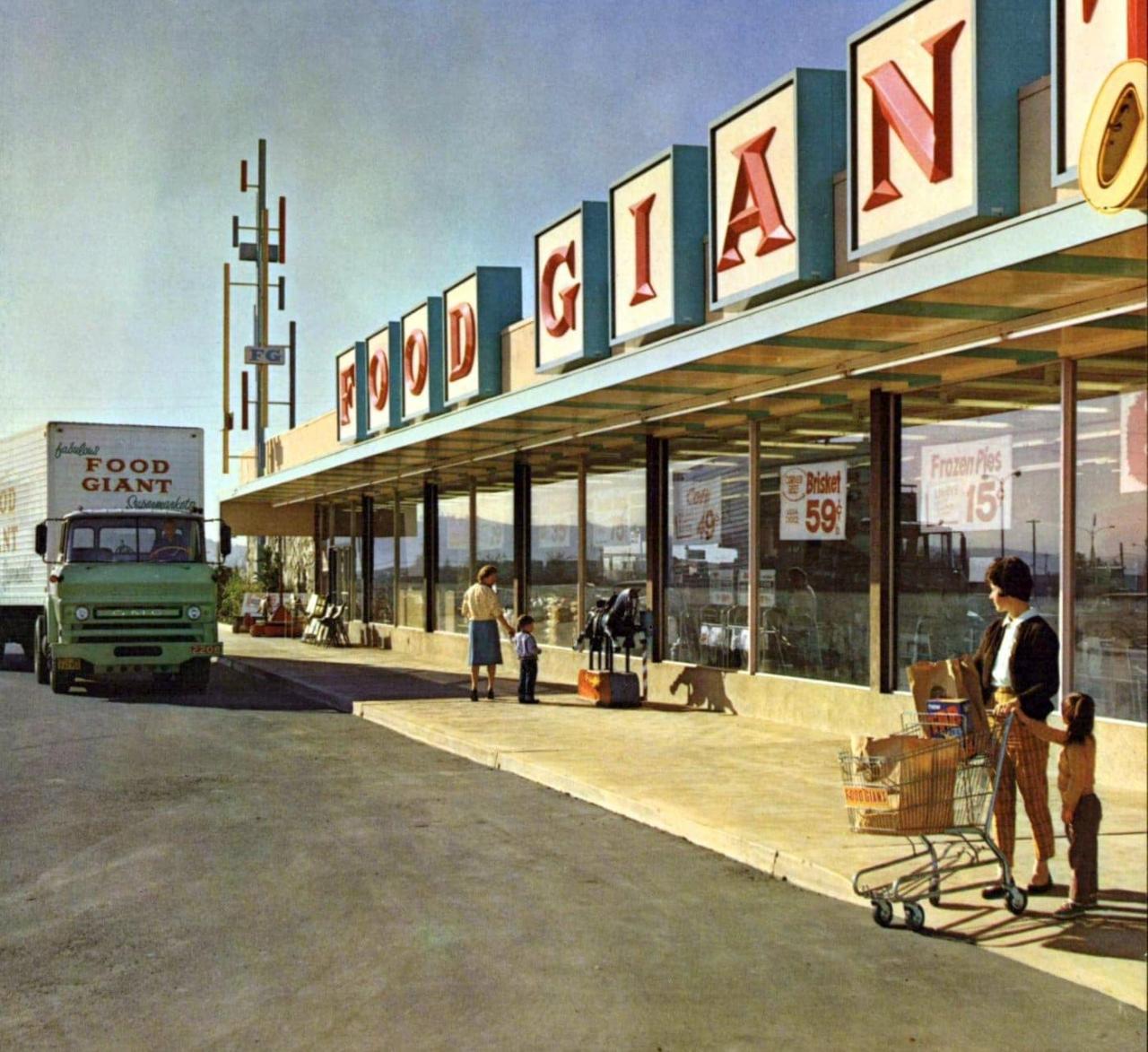 Supermarkets 1950s fashioned clickamericana checking